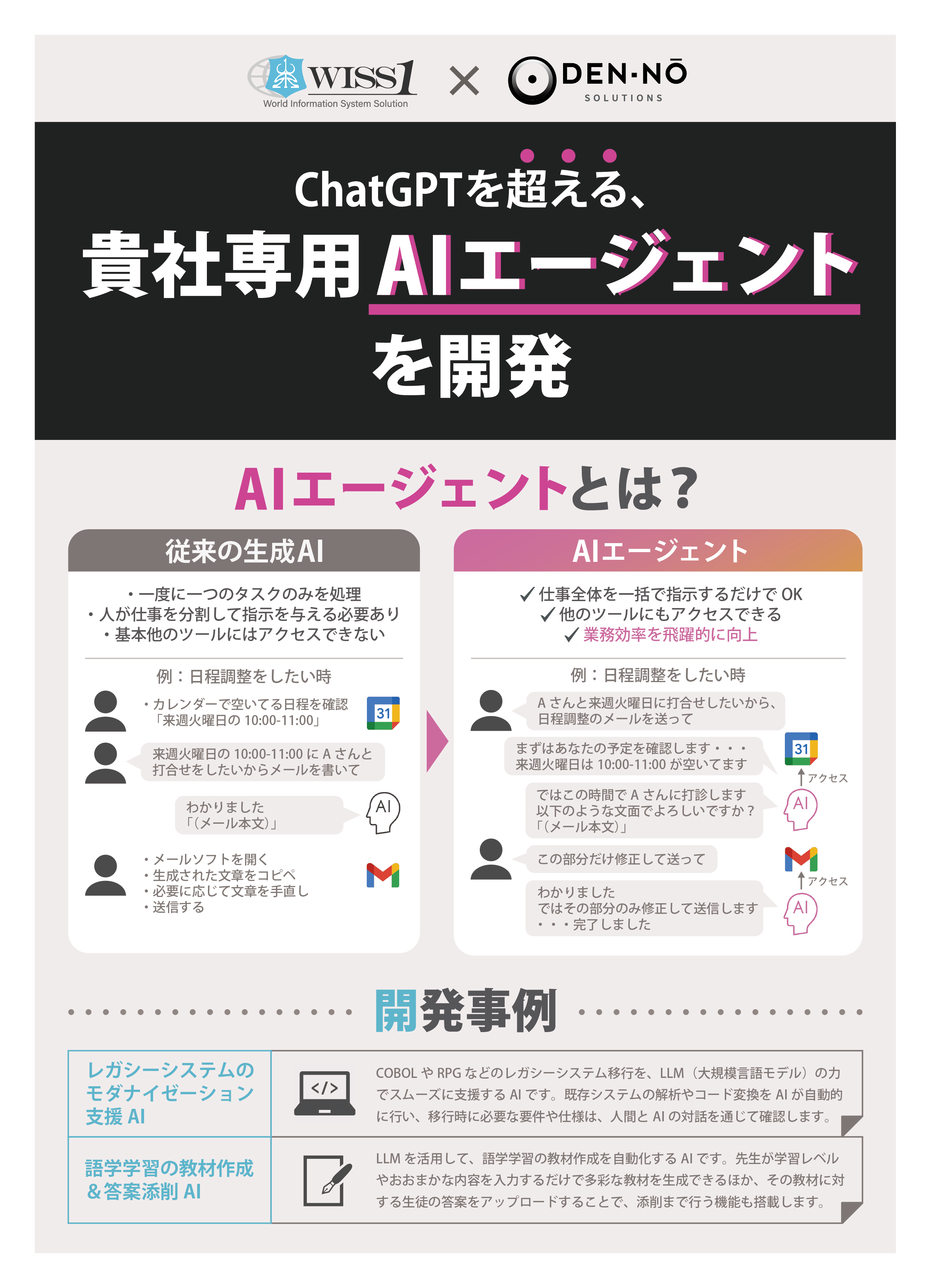 （当日配布したサービス案内のチラシ）